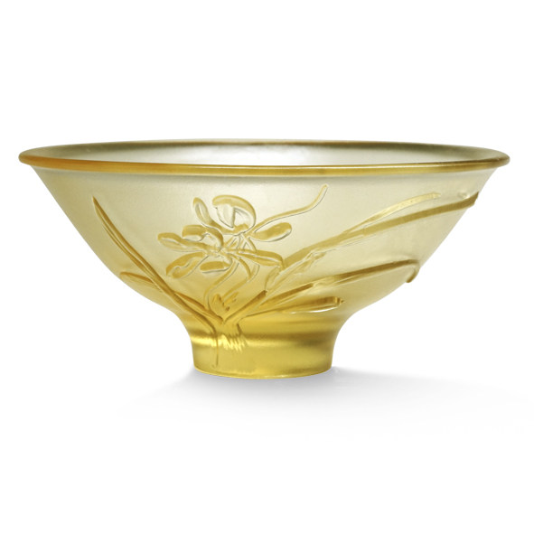 梁明毓原创琉璃兰花碗泡茶碗公道花器两用匀杯功夫杯茶道限量签字_7折